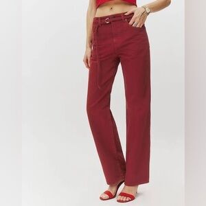 Reformation Red Val Mid Rise Jeans
